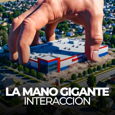 La mano gigante · Interacción